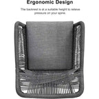 PURPLE LEAF PE Rattan Outdoor Dining Set with Aluminum Frame