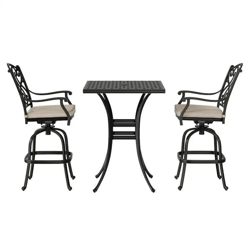 2 - Person Square Outdoor Dining Set with Cushions