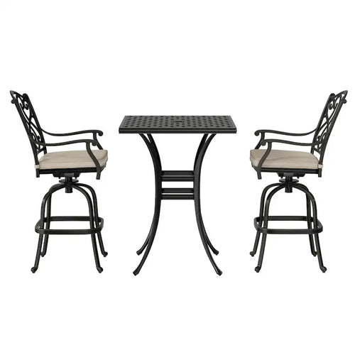 Set da pranzo da esterno per 2 persone con cuscini
