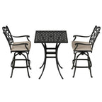 2 - Person Square Outdoor Dining Set with Cushions