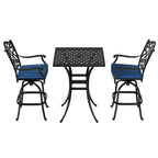 2 - Person Square Outdoor Dining Set with Cushions