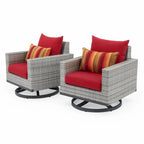 Milo Gray 7 Piece Sunbrella Outdoor Patio Motion Deep Seating Set