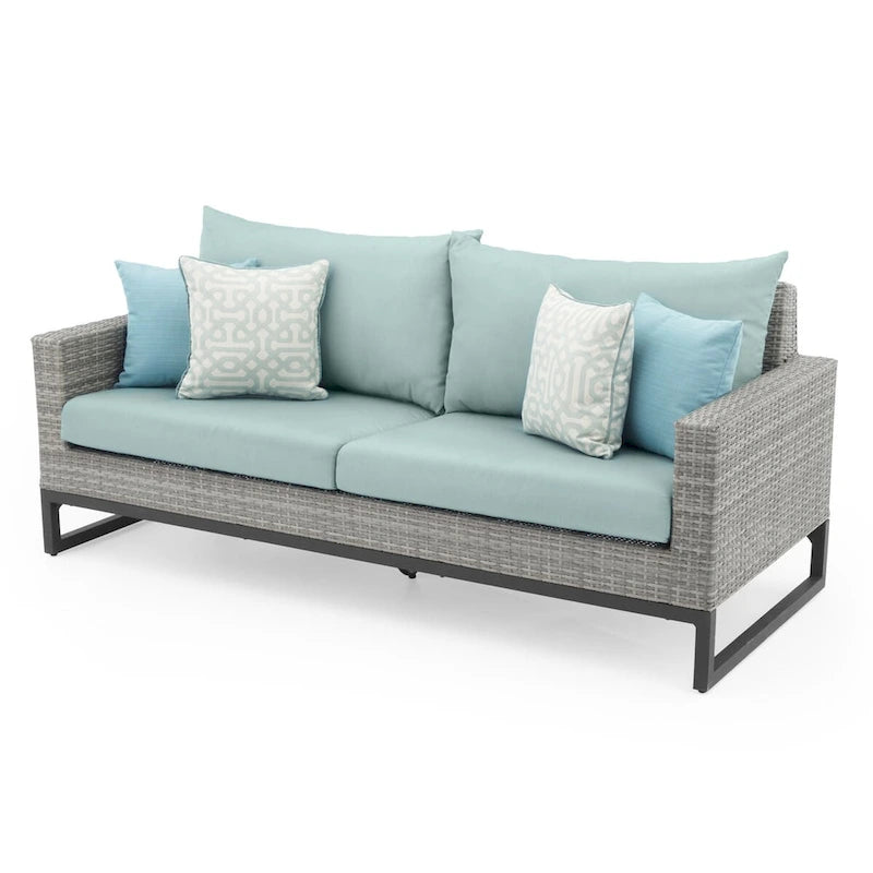 Milo Gray 7 Piece Sunbrella Outdoor Patio Motion Deep Seating Set