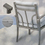 5-Piece Aluminum Patio Dining Set with 2 Swivel Dining Chairs and 2 Dining Chairs and Washable Cushions