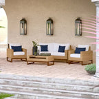 Milea 4 Piece Sunbrella Outdoor Patio Seating Set