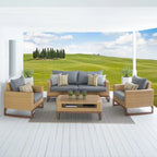Milea 4 Piece Sunbrella Outdoor Patio Seating Set