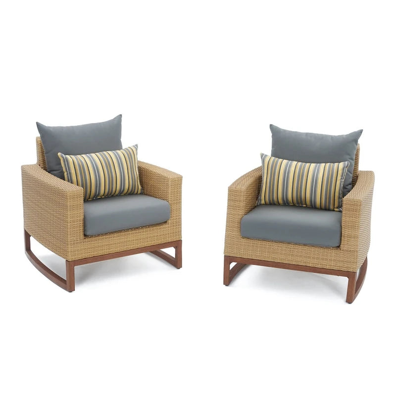 Milea 4 Piece Sunbrella Outdoor Patio Seating Set