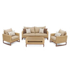Milea 4 Piece Sunbrella Outdoor Patio Seating Set