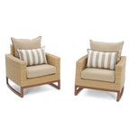 Milea 4 Piece Sunbrella Outdoor Patio Seating Set