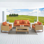 Milea 4 Piece Sunbrella Outdoor Patio Seating Set