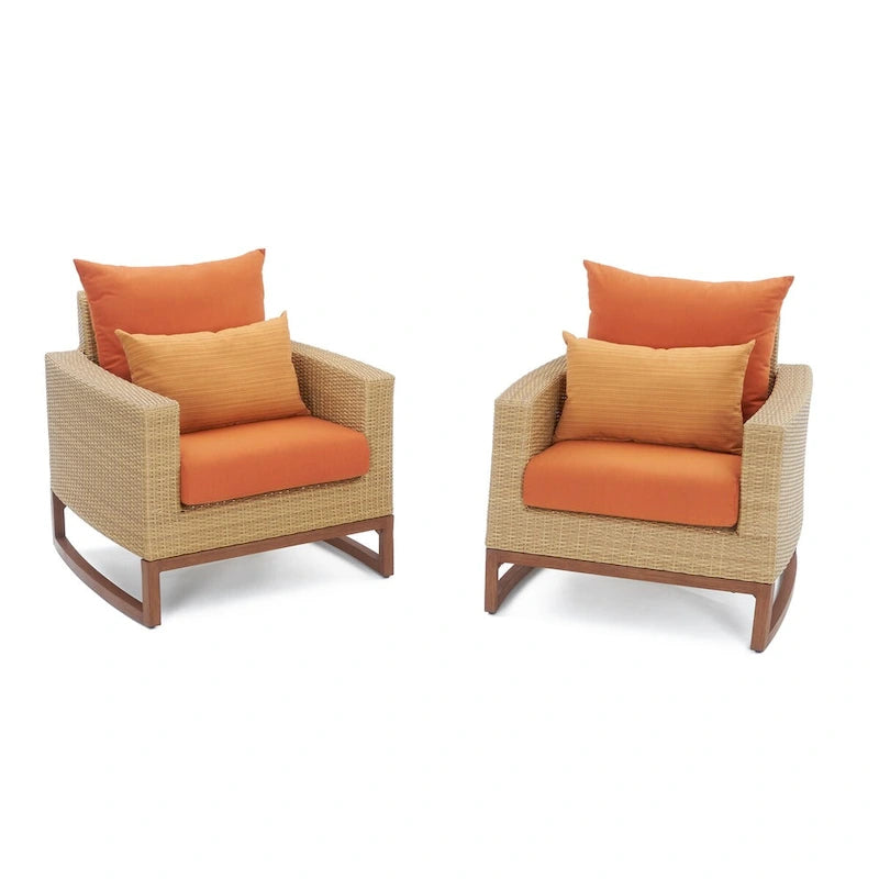 Milea 4 Piece Sunbrella Outdoor Patio Seating Set