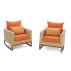 Milea 4 Piece Sunbrella Outdoor Patio Seating Set