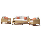 Milea 4 Piece Sunbrella Outdoor Patio Seating Set