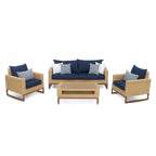 Milea 4 Piece Sunbrella Outdoor Patio Seating Set
