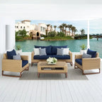 Milea 4 Piece Sunbrella Outdoor Patio Seating Set