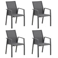 Stacking Aluminum Patio Dining Armchair (Set of 4)