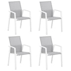 Stacking Aluminum Patio Dining Armchair (Set of 4)