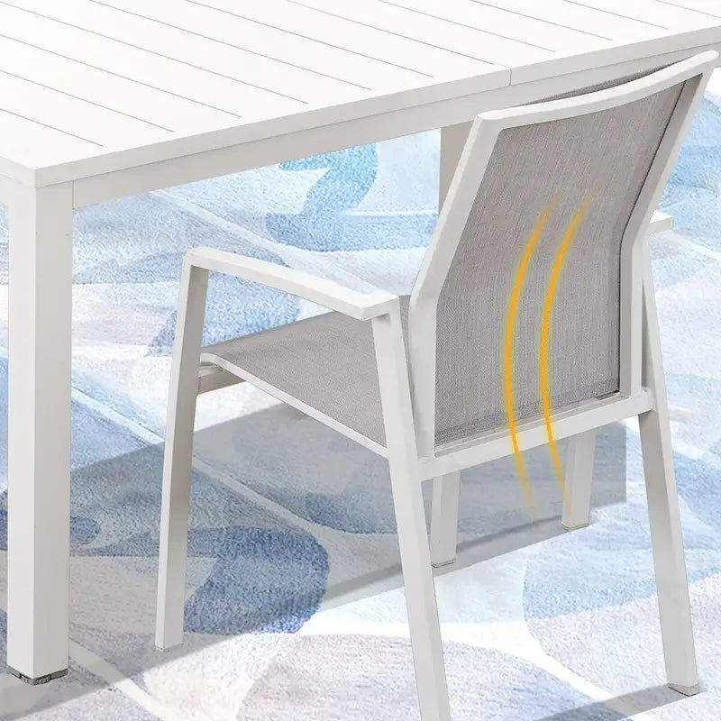 Stacking Aluminum Patio Dining Armchair (Set of 4)