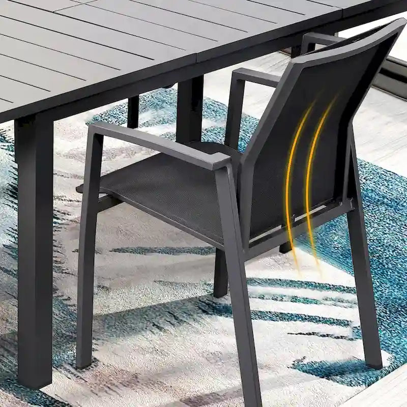 Stacking Aluminum Patio Dining Armchair (Set of 4)
