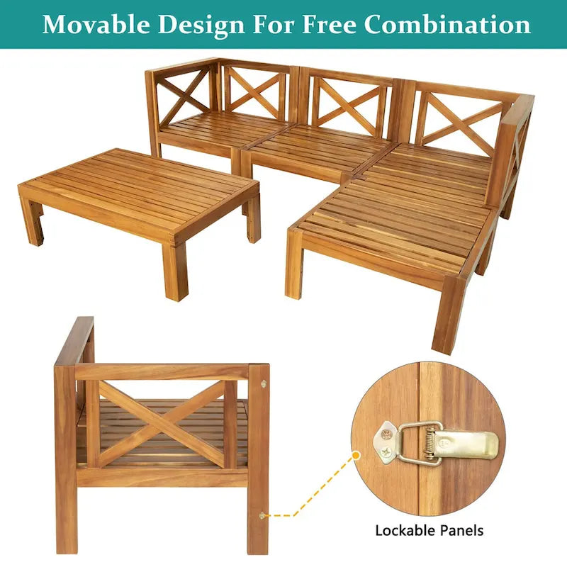 5-Piece Sectional Sofa Seating Group Set