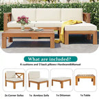 5-Piece Sectional Sofa Seating Group Set