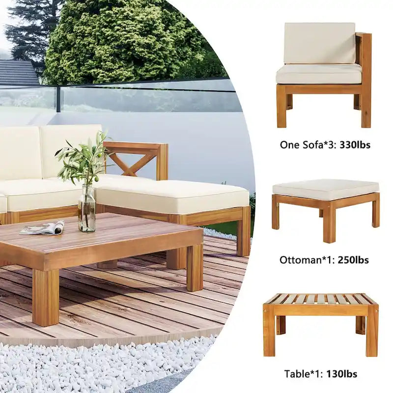 5-Piece Sectional Sofa Seating Group Set