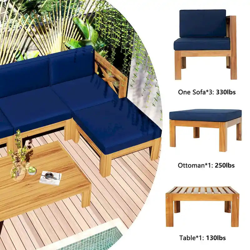 5-Piece Sectional Sofa Seating Group Set