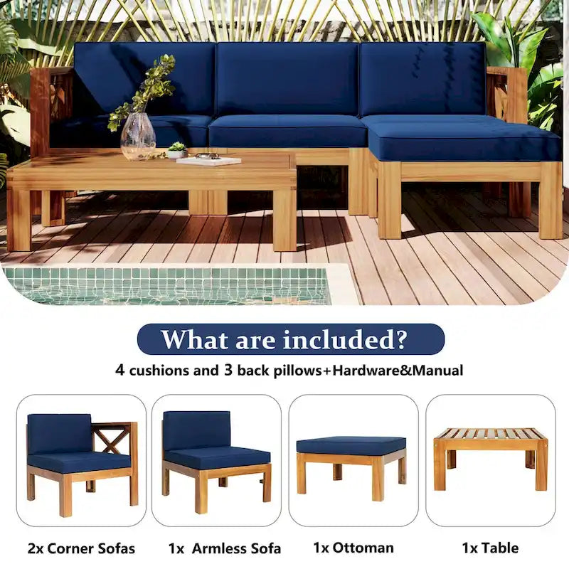 5-Piece Sectional Sofa Seating Group Set