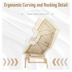 Outdoor Oversized Wicker Double Egg Chair w/ 7 Cushions - Yellow