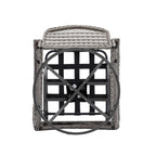 Set da 3 Poltrone da Esterno Girevoli e a Dondolo, Set Conversazione da Patio con Dondolo a 360 Gradi
