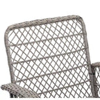 Set da 3 Poltrone da Esterno Girevoli e a Dondolo, Set Conversazione da Patio con Dondolo a 360 Gradi