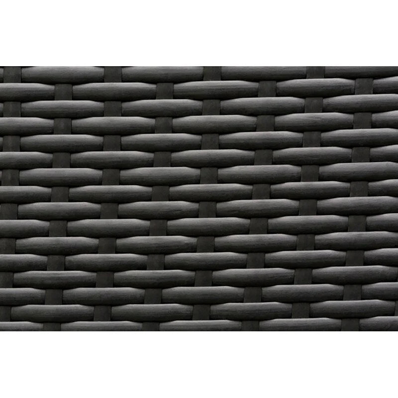 Set da conversazione Ohana Outdoor in vimini nero imbottito da 6 pezzi - Nessun assemblaggio