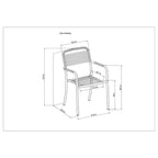 Amazonia Extendable Aluminum and Rope Outdoor Patio Dining Table