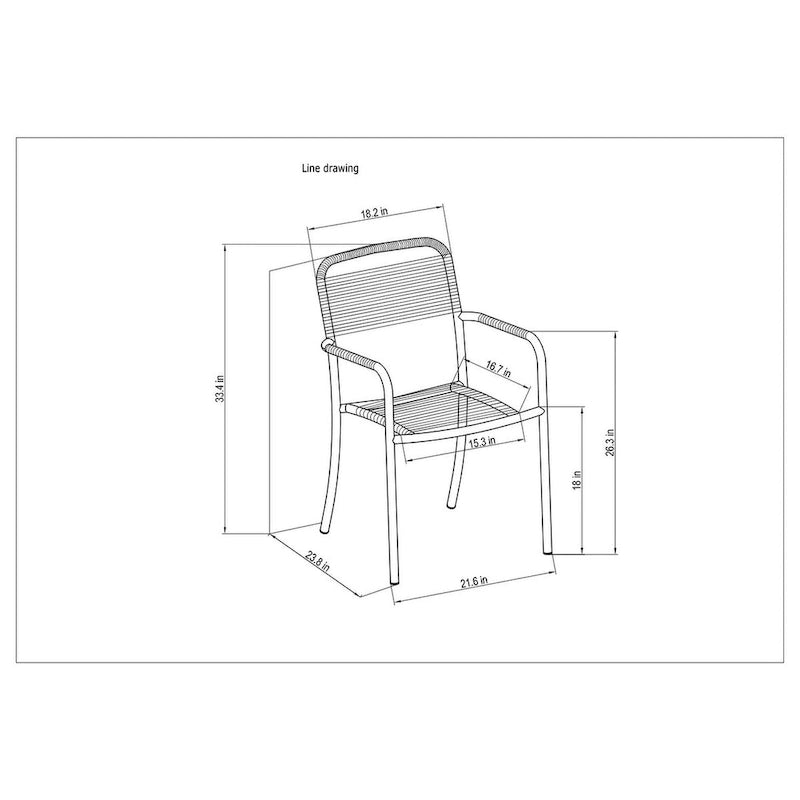 Amazonia Extendable Aluminum and Rope Outdoor Patio Dining Table