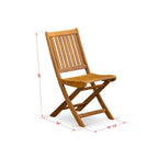 Outdoor Dining Set - Chairs with Slatted Back and Oval Table with Wood 4 legs - Natural Oil Finish (Pieces option)