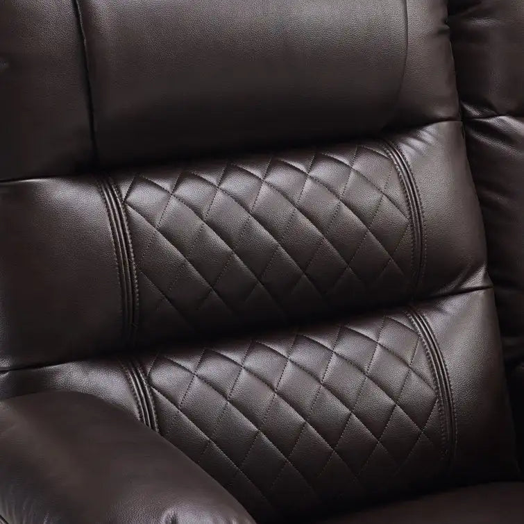MCombo Divano reclinabile elettrico a due posti con console, divano reclinabile elettrico con calore e vibrazione, porte USB, portabicchieri PR624