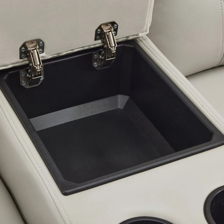 MCombo Divano reclinabile elettrico a due posti con console, divano reclinabile elettrico con calore e vibrazione, porte USB, portabicchieri PR624