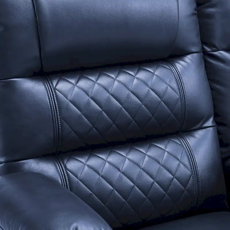 MCombo Divano reclinabile elettrico a due posti con console, divano reclinabile elettrico con calore e vibrazione, porte USB, portabicchieri PR624