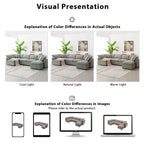 U Shaped Convertible Sectional Sofa with Ottoman