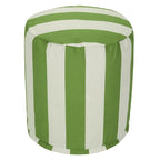 Majestic Home Goods Vertical Stripe Indoor / Outdoor Ottoman Pouf 16 L x 16 W x 17 H
