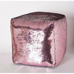 Reversible Sequin Mermaid Pouf