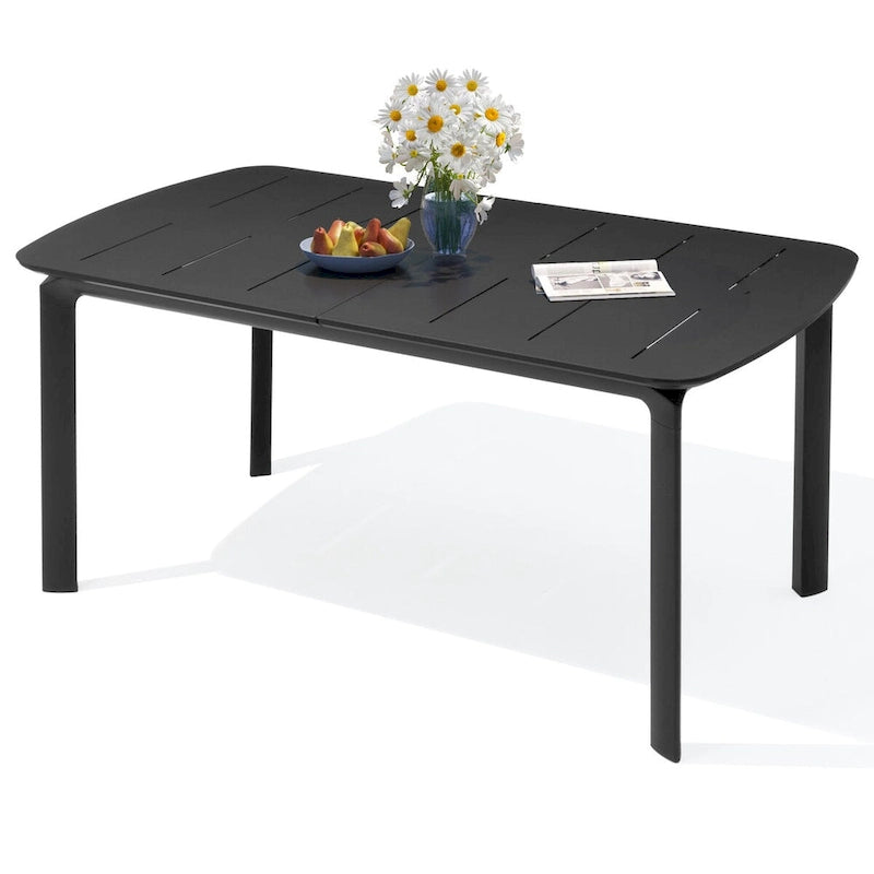 Pellebant Outdoor Aluminum Expandable Patio Dining Table Extension Table - 62.9/ 94.5(L) x 35.4(W) x 29.9(H)