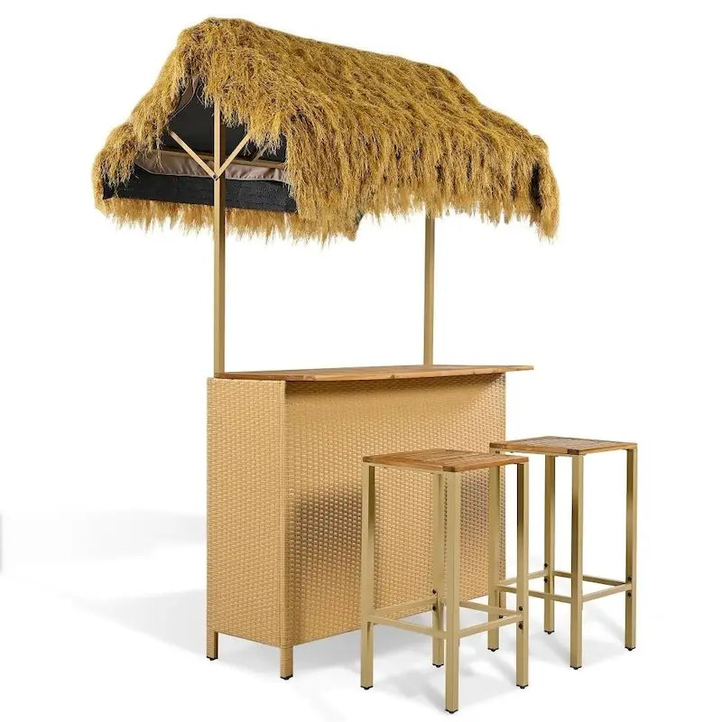 Hawaiian-style Bar Table Set Outdoor Party Bar Set