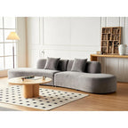 132.3 inch Large Half Moon Curved Sectional Sofa