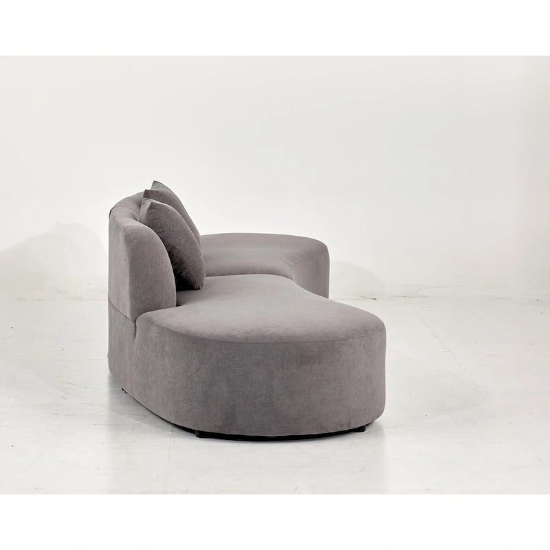 132.3 inch Large Half Moon Curved Sectional Sofa