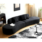 132.3 inch Large Half Moon Curved Sectional Sofa