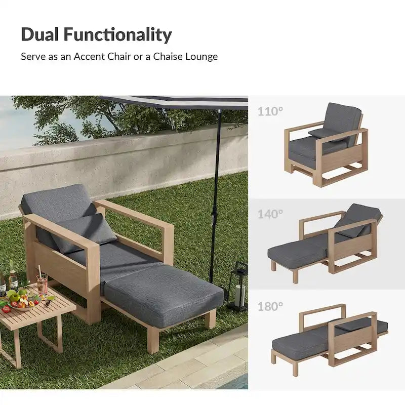 Modern Valentino Outdoor Chaise Lounge set of 2 by HULALA HOME