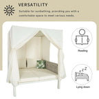 Outdoor Patio Sunbed with Curtains
