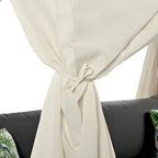 Outdoor Patio Sunbed with Curtains