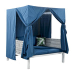 Outdoor Patio Sunbed with Curtains